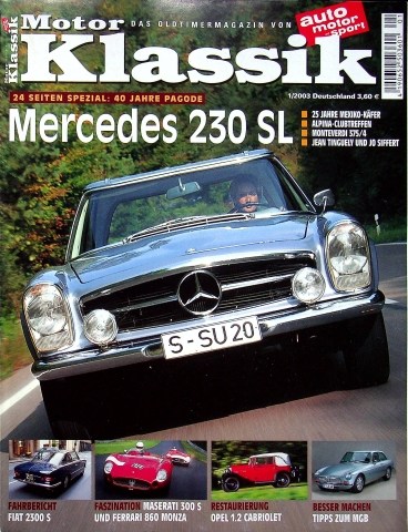 Deckblatt Motor Klassik (01/2003)